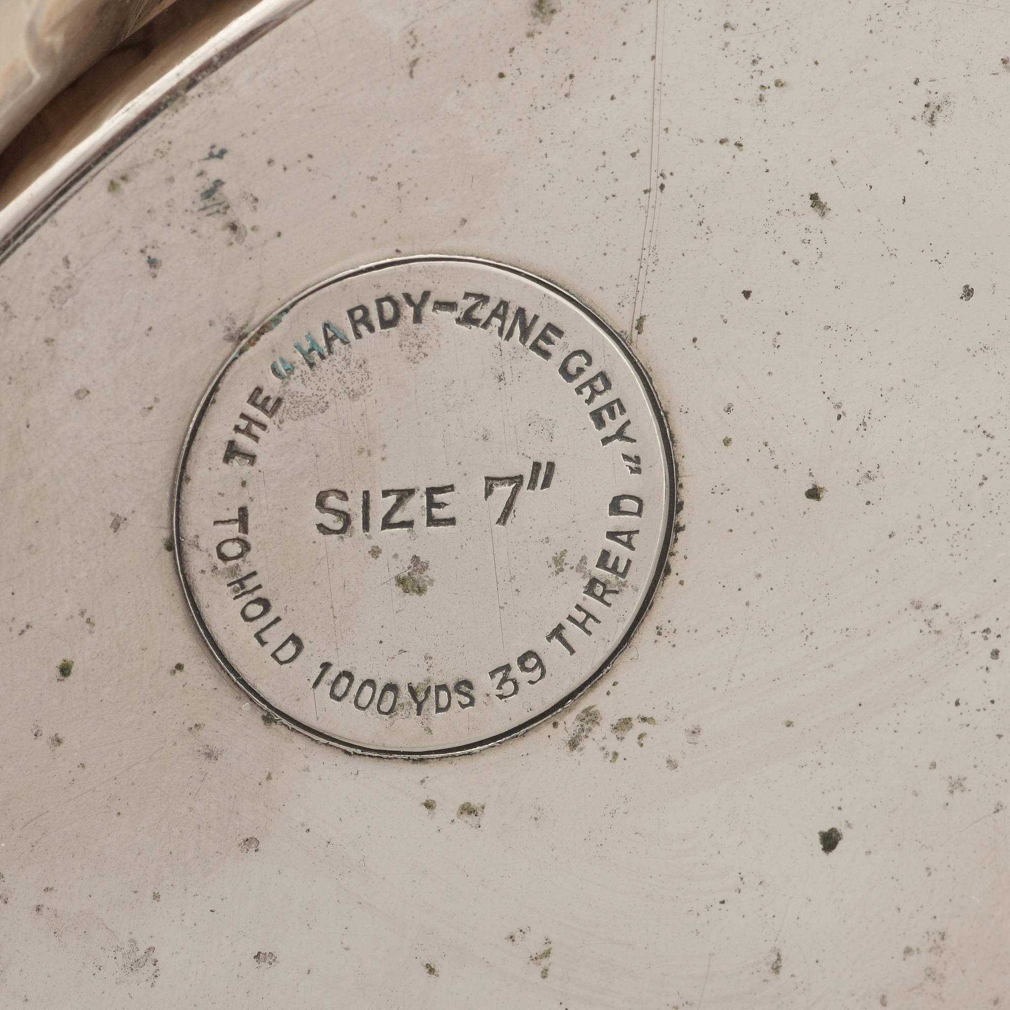 A HARDY-ZANE GREY 7" "BIG GAME REEL".