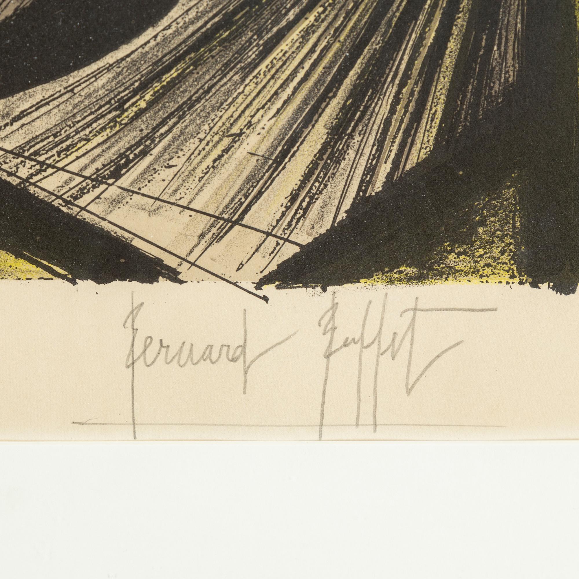 BERNARD BUFFET, lithograph in colours, signed.