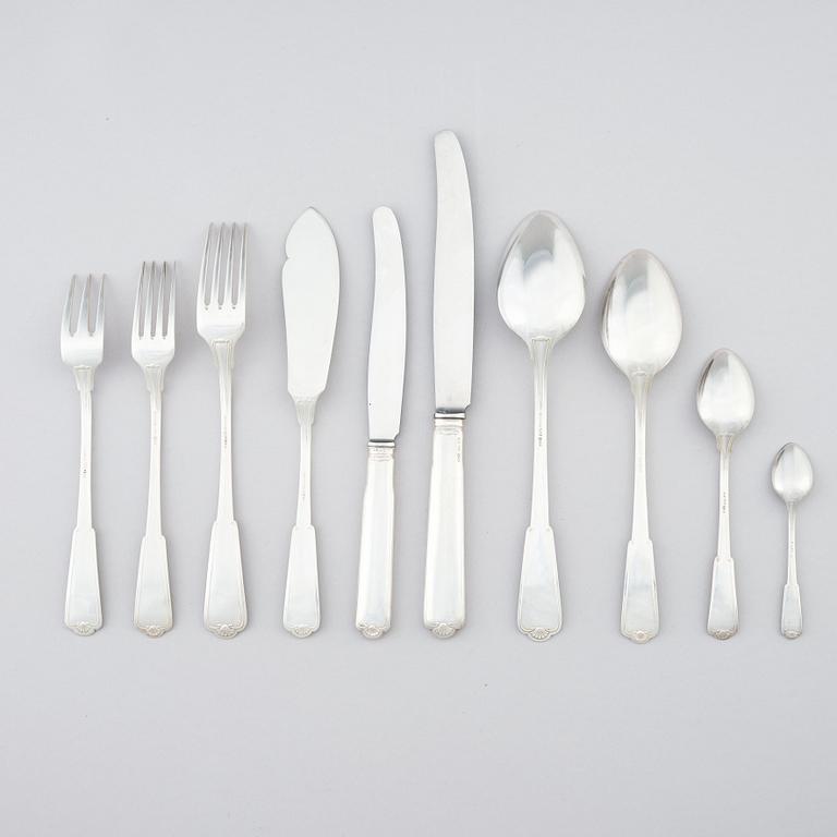 A Swedish 20th Century silver cutlery-set of 114 pieces, marks of WA.Bolin, Stockholm 1920 and 1933.