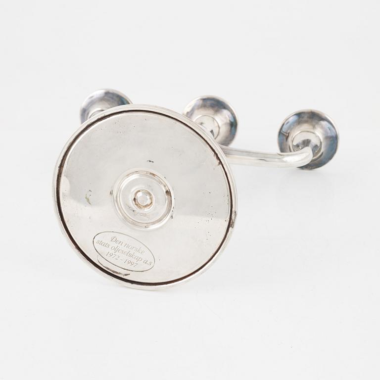 Karl Jørgen Otteren, kandelaber, silver, Norge, 1997.