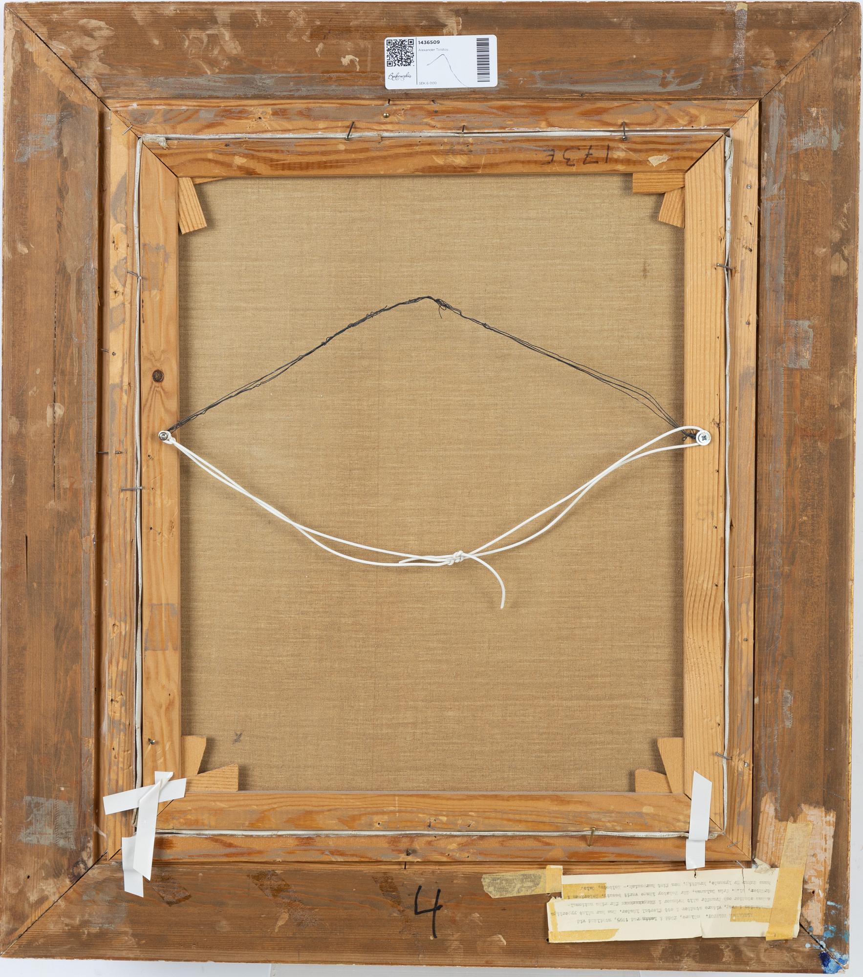 Alexander Tolstoy, oil on canvas, signed.