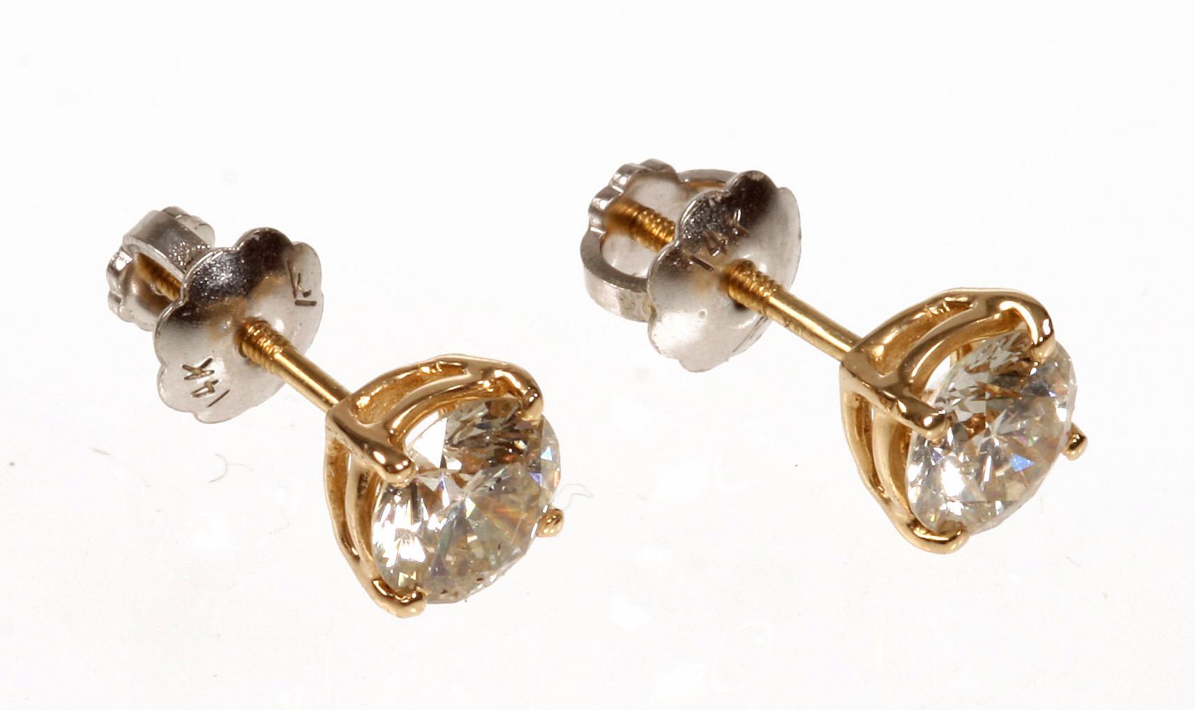 ÖRHÄNGEN, ett par, 18 K guld med briljantslipade diamanter, tot ca 0,8 ct.