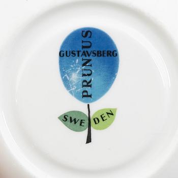 Stig Lindberg, 16 pieces of a "Prunus" bonechina service, Gustavsberg, Sweden.