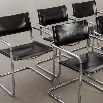 A Set of six armchairs later part of the 20th century.