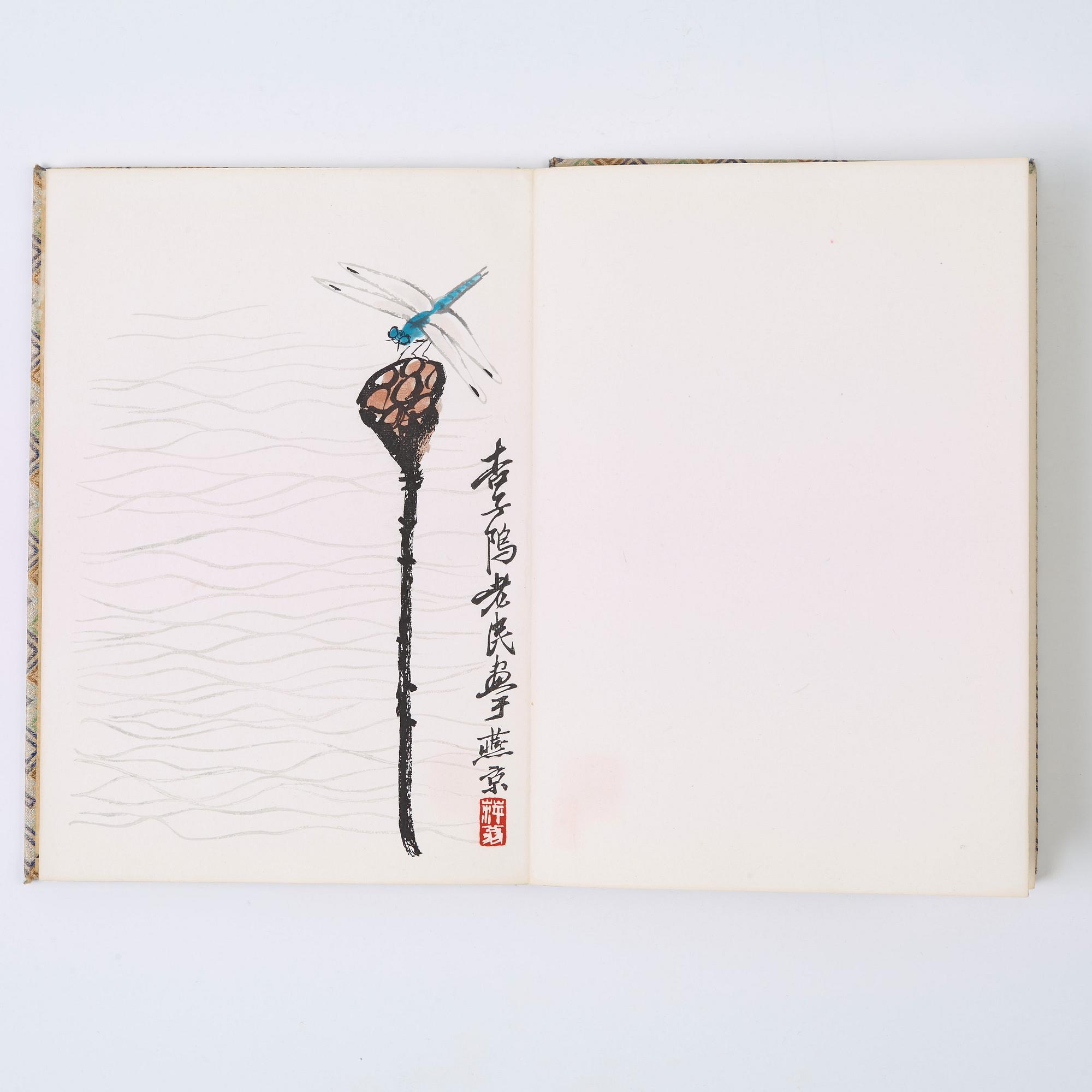 BOK med TRÄSNITT, "Qi Baishi hua ji". Beijing 1952.