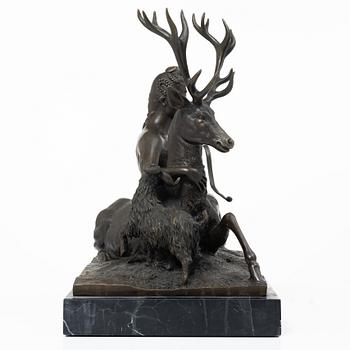 Diana and the deer, P. Jacquiet, after, 21st century.