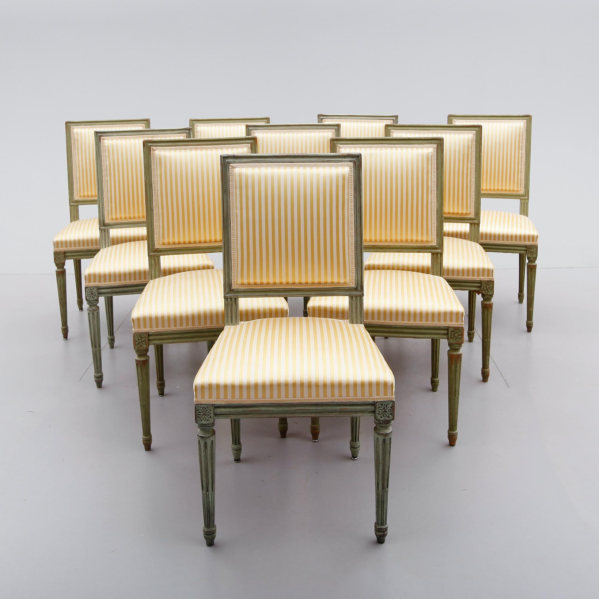 STOLAR, 10 st, gustaviansk stil, 1900-talets första hälft.