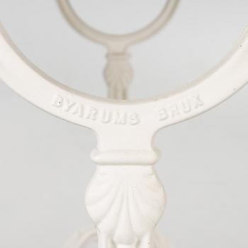 A set of seven garden chairs and two tables Byarums bruk, later part of the 20th century.