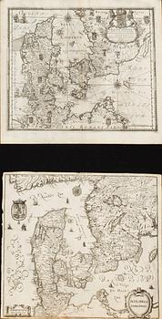 TWO MAP ENGRAVINGS, 17/18th century.