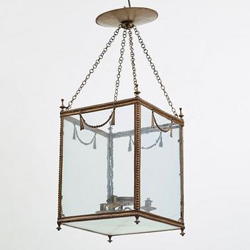 A Gustavian late 18th century three-light lantern.