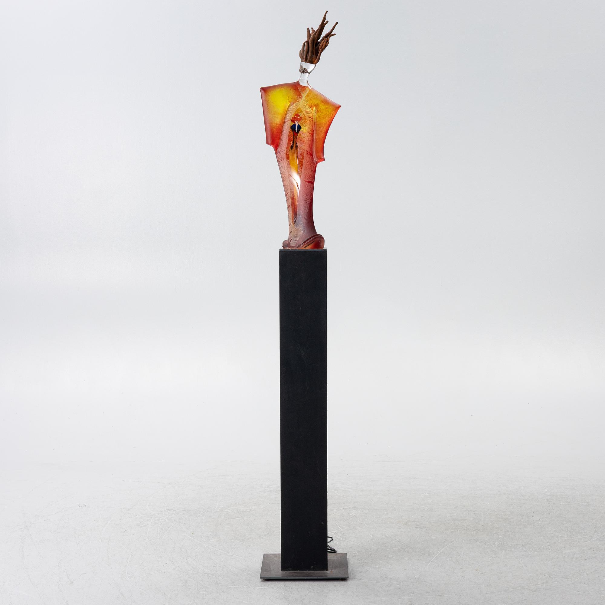 Kjell Engman, skulptur, glas, Kosta Boda, unik.