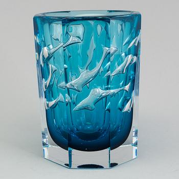 OLLE ALBERIUS, an Orrefors Ariel glass vase, 1990.