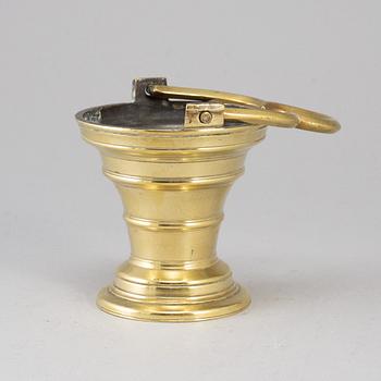 A bronze Holy Water bowl, 16th/17th century.