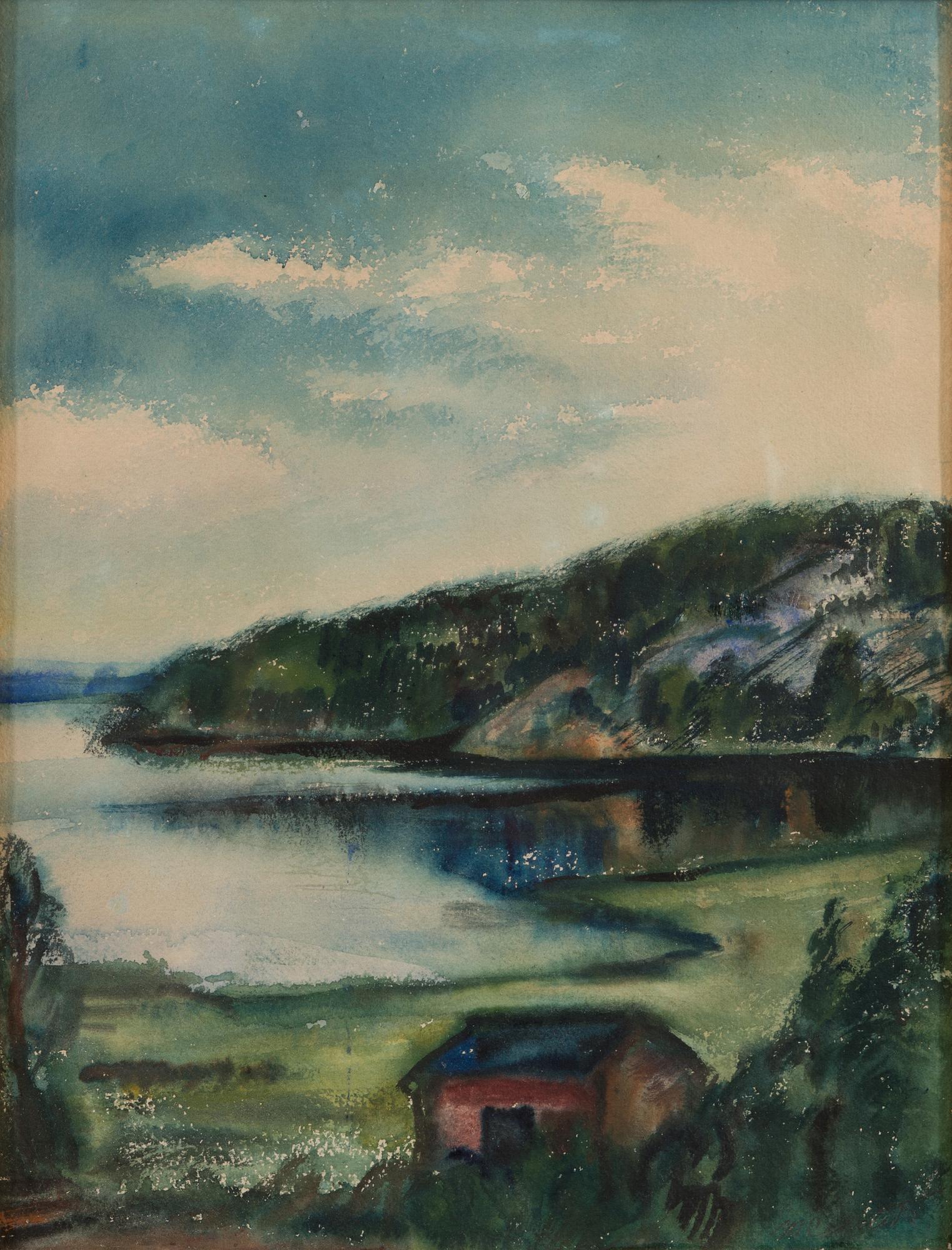 Mikko Carlstedt, vesiväri, signeerattu.