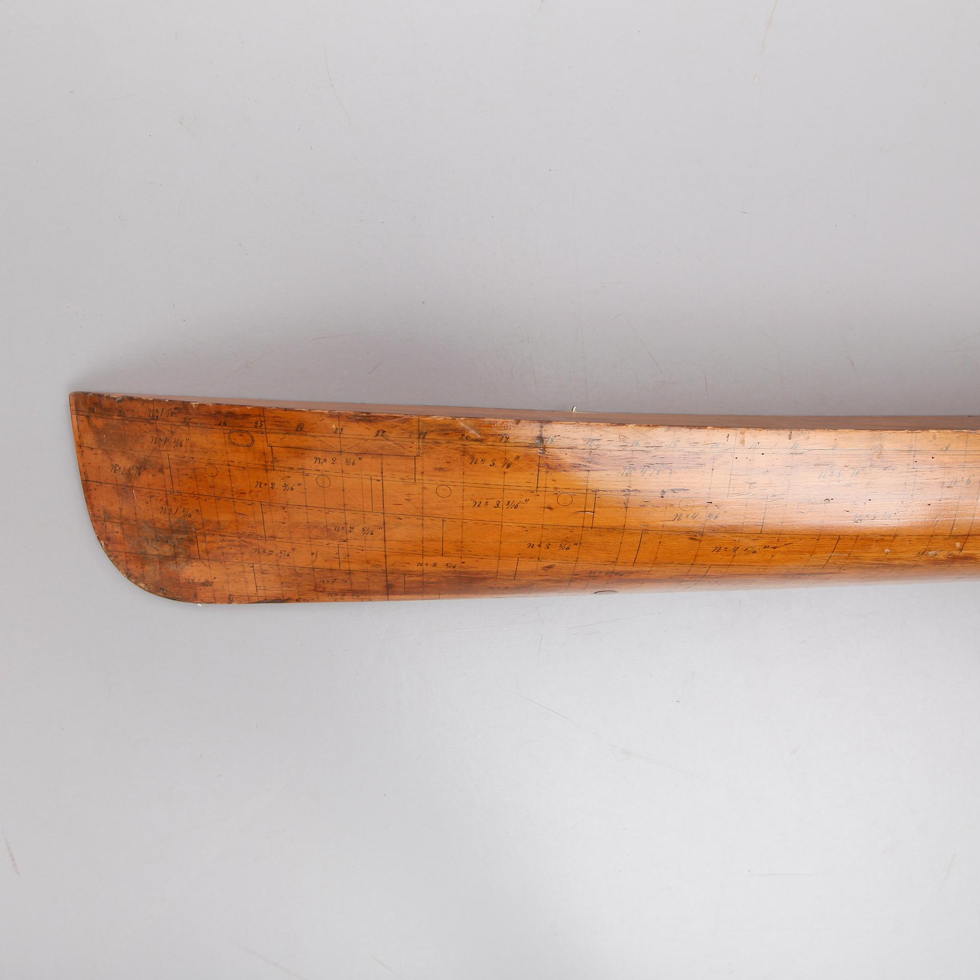 BÅTMODELL, trä, "Leimu", Motala Mekaniska Verkstad 1873.