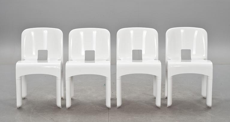 STOLAR, 4 st. Modell nr 4867 "Universale". Joe Colombo, Kartell, Italien.