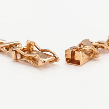 Halsband och armband, 14K guld. Finland 1979.