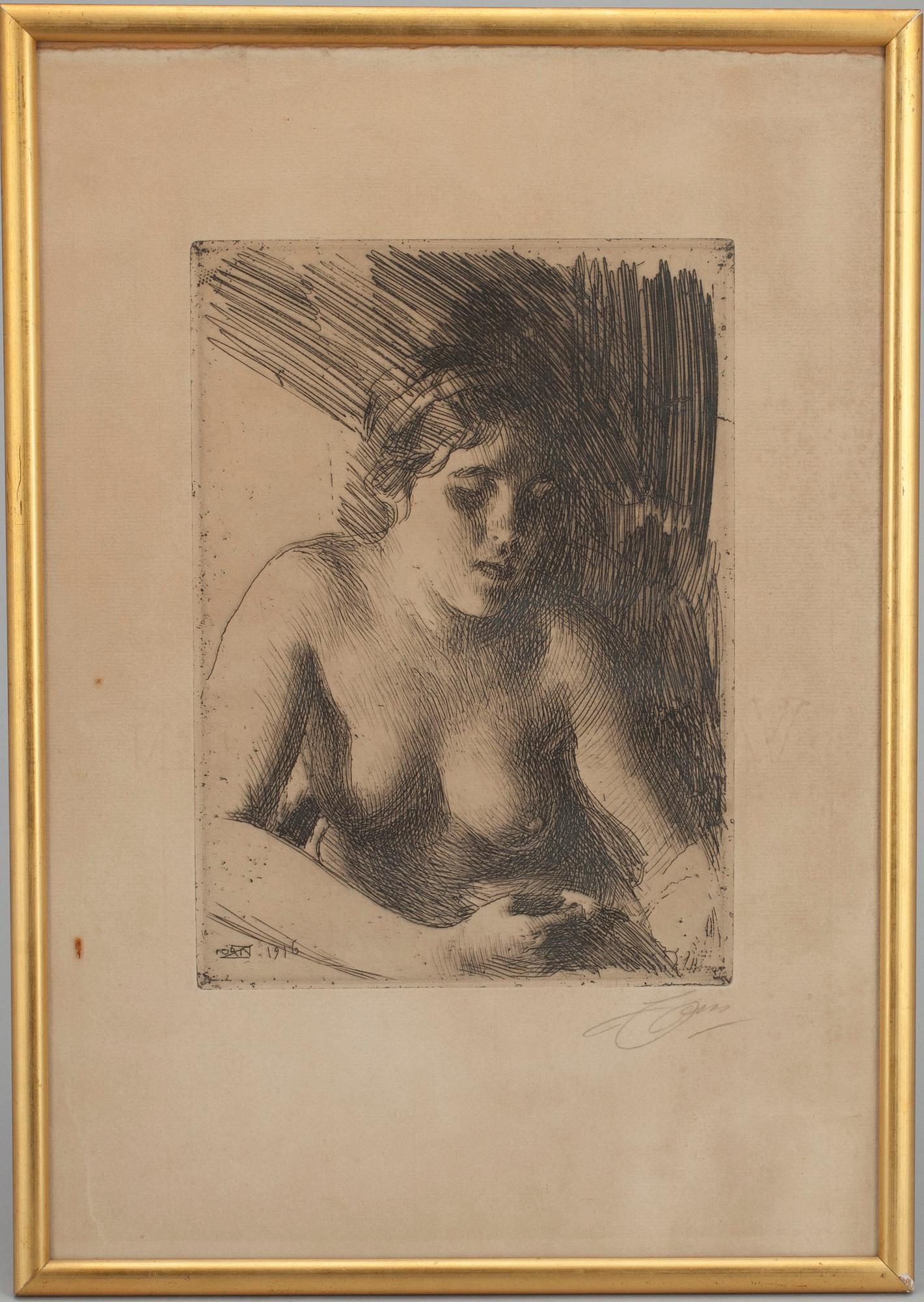 ANDERS ZORN, etsning.