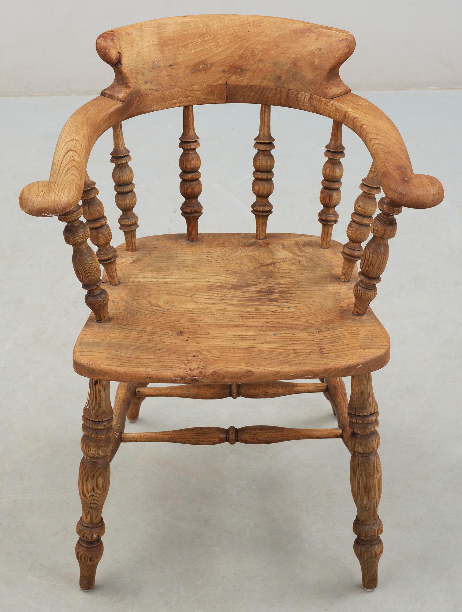 KARMSTOL, sk smokers chair, England, 1900-tal.