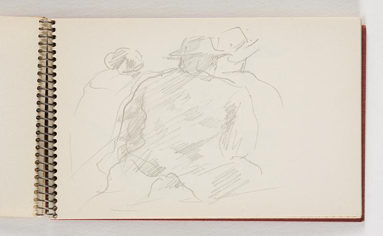 Lotte Laserstein, 10 små skissblock med teckningar.