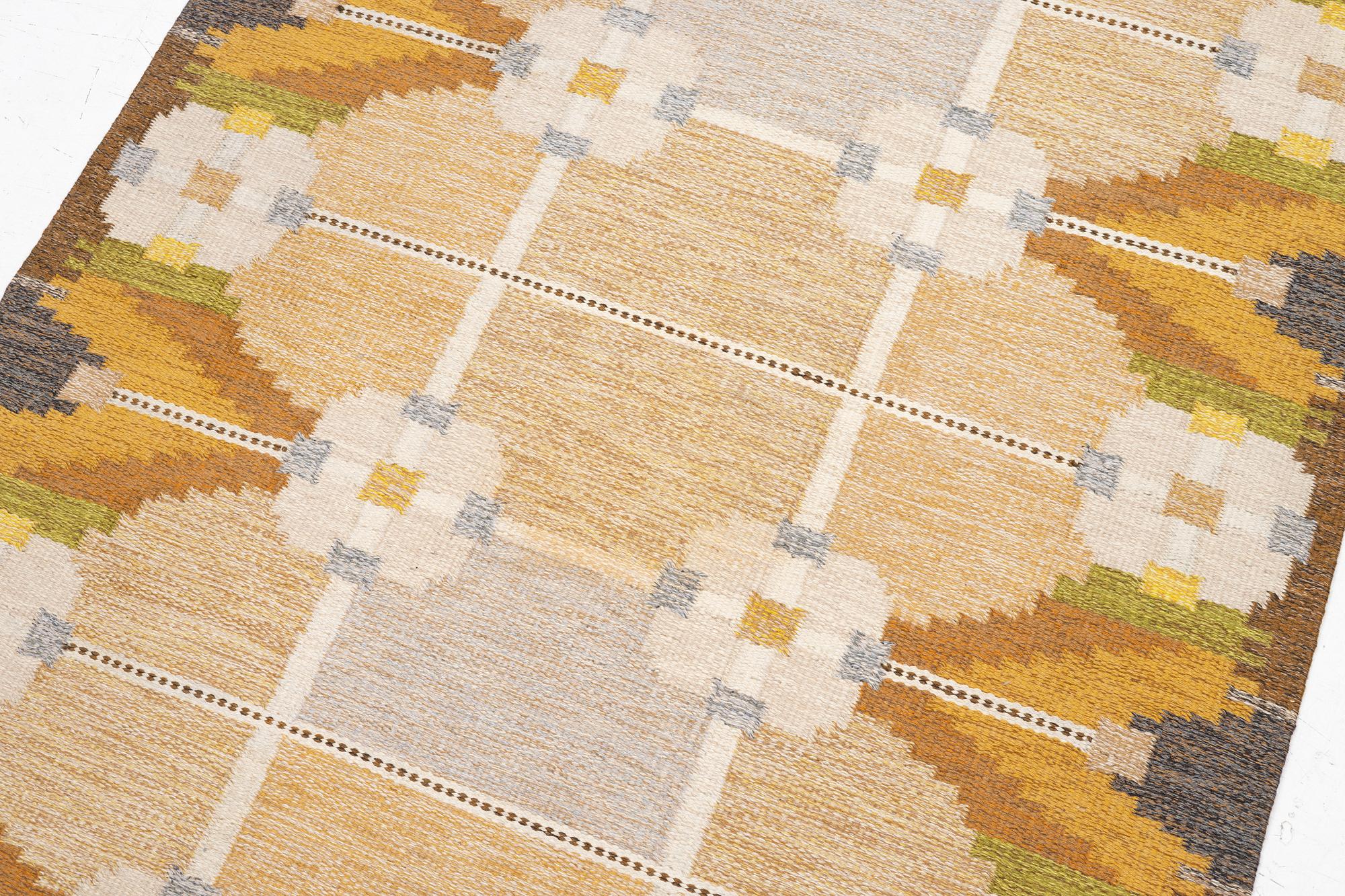 Ingegerd Silow, a flat weave rug, c. 202 x 137 cm.