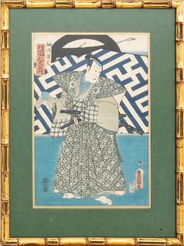 Utagawa Kunisada, The Actor Kataoka Ninzaemon in his role as the Samurai Hosokawa.