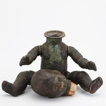 FLASKA, brons, 1900-talets förra hälft.