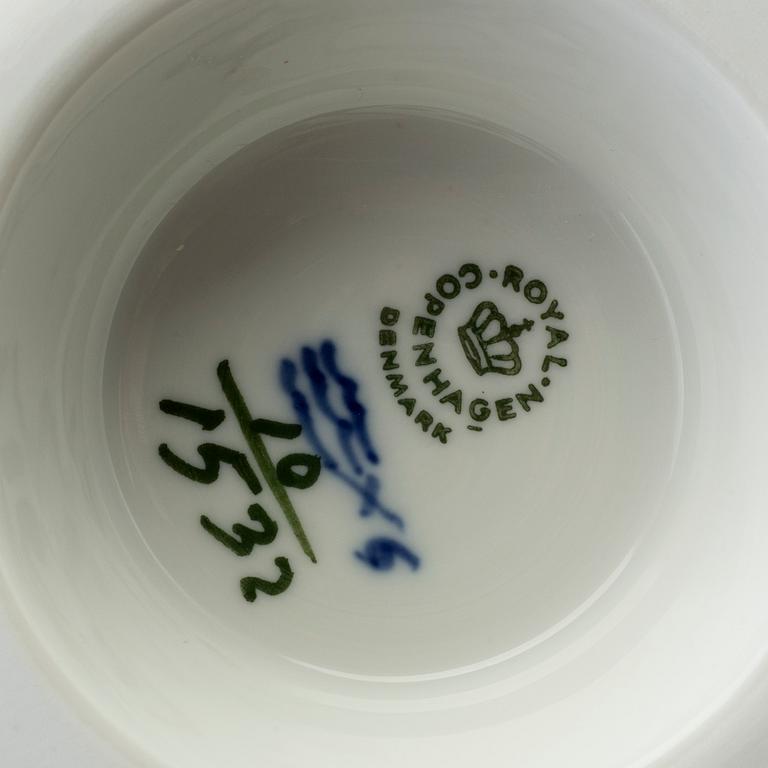 A 47 pcs porcelain service, 'Blå Blomst' Royal Copenhagen', Denmark second half of the 20th century.