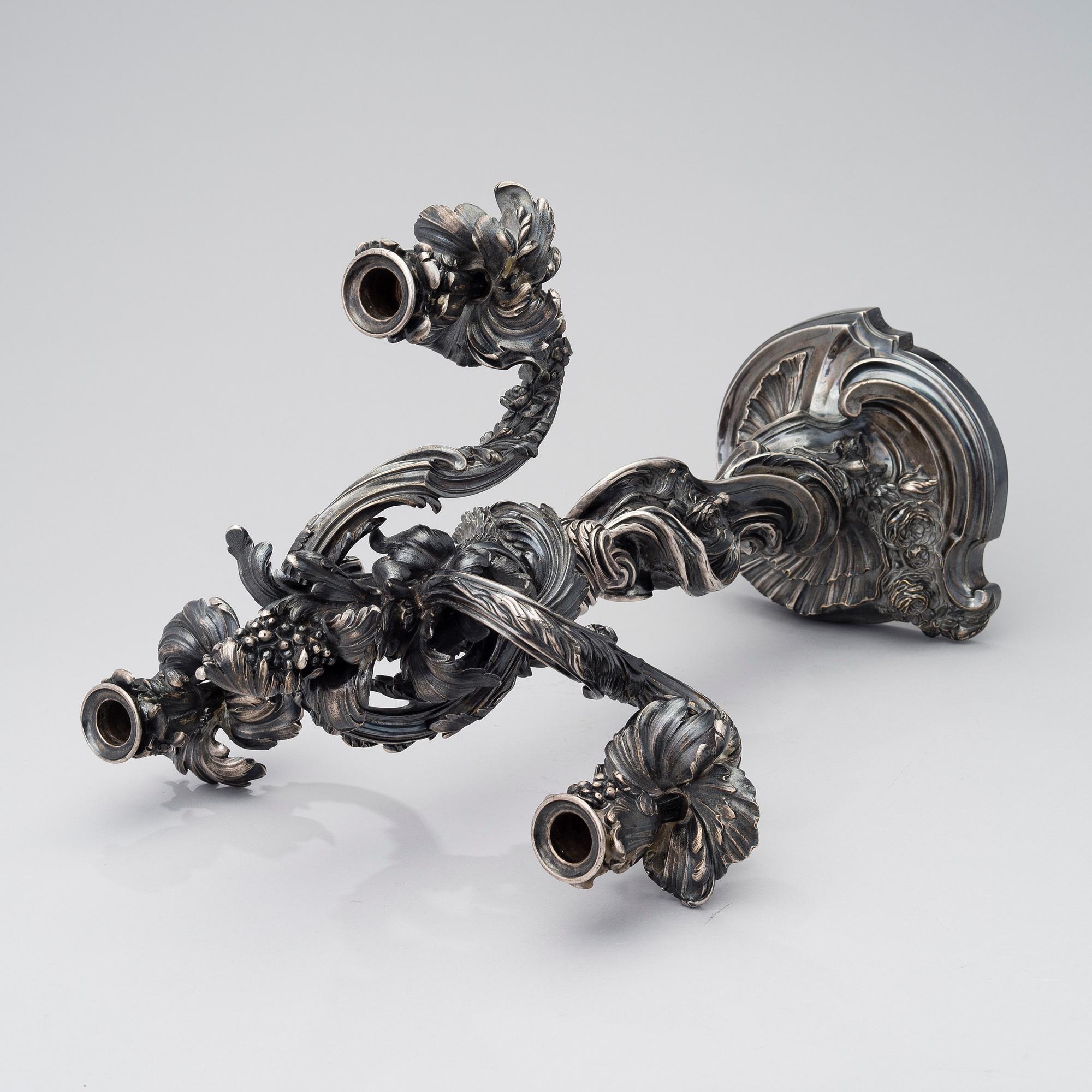 A CANDELABRUM BY EUGÈNE HAZART, signed Eug. Hazart, Paris, the late 19th century.