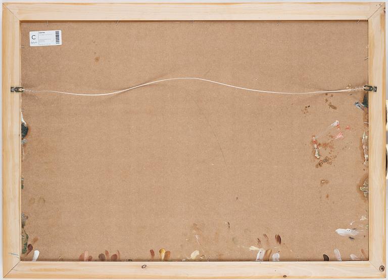 Ernst Billgren, oil on panel with mosaic frame, signed EB and executed in 2013.