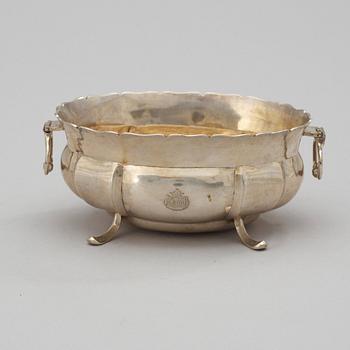 A Norwegian 18th century parcel-gilt bowl, marks of Jacob Jensen Smidt (Strømsø 1741-1787).