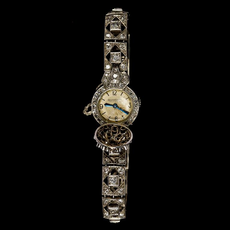 LADIES WRIST WATCH, Jaeger-LeCoultre, brilliant cut and eight cut diamonds, tot. app. 2.80 cts.