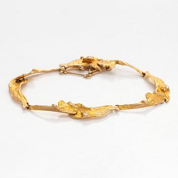 Björn Weckström, a 14K gold 'Orchid psychedelic' bracelet, Lapponia 1976.