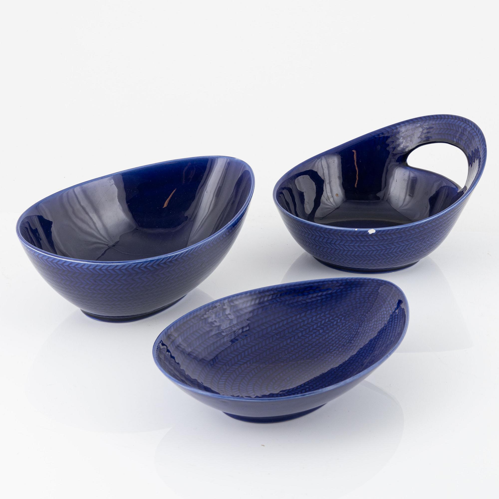 Hertha Bengtson, a 35-piece 'Blå eld' flintware service, Rörstrand.