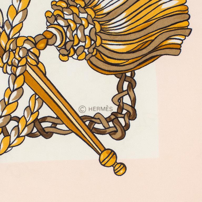 HERMÈS, "Timbalier" scarf, Françoise Héron, Original issue, 1961.