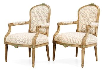 558. A pair of Royal Gustavian armchairs 1778.