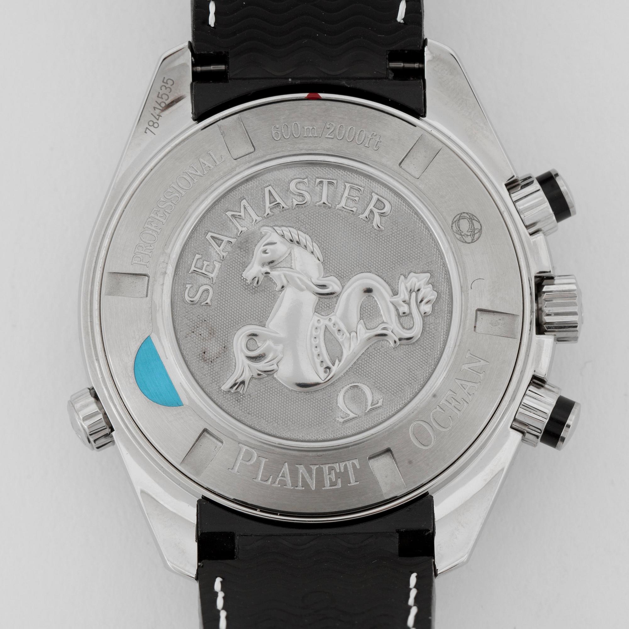Omega - Seamaster Planet Ocean. Kronograf Stål/gummiband. 45.5mm. 2011.