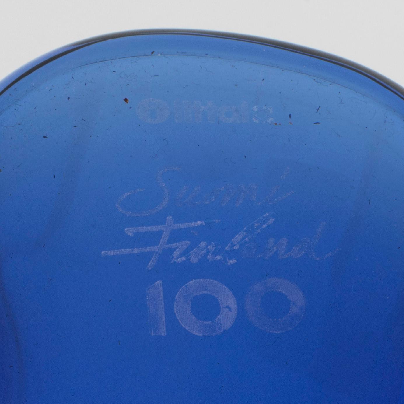 Alvar Aalto, four glass vases, Iittala, Finland.