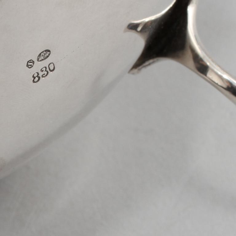 KAFFESERVIS, 3 delar, silver, importstämplar, 1900-tal. Vikt 850 g.