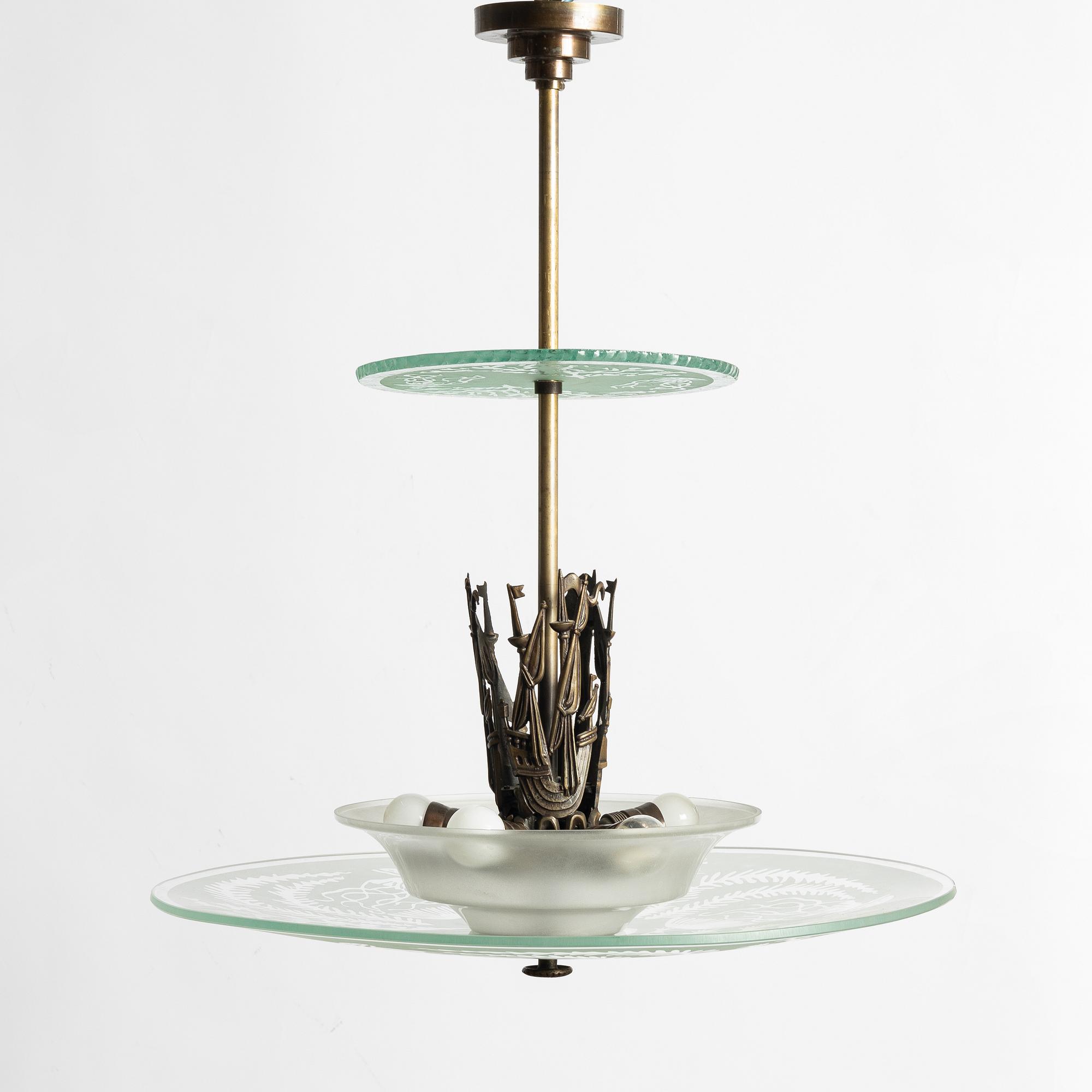 Ceiling lamp, signed and dated 2010.
