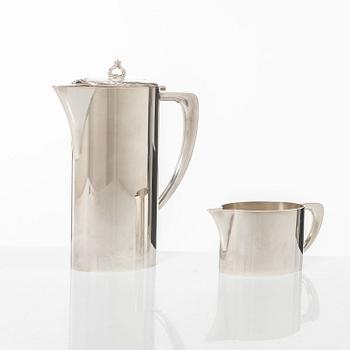 Christoph Widmann, kaffekanna och gräddkanna, nysilver, Tyskland.
