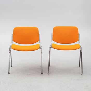 Giancarlo Piretti, a set of six chairs, Castelli, Italy, second half of the 20th Century.