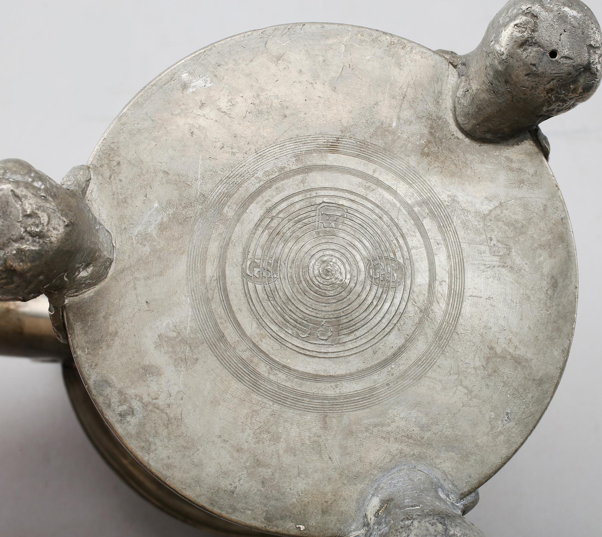 KANNA OCH STOP, tenn, svenska stämplar, 1800-tal.