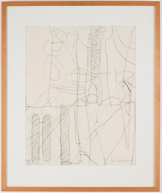 John Chamberlain, pencil on paper, signed.