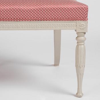 A pair of late Gustavian open armchairs, late 18th century.