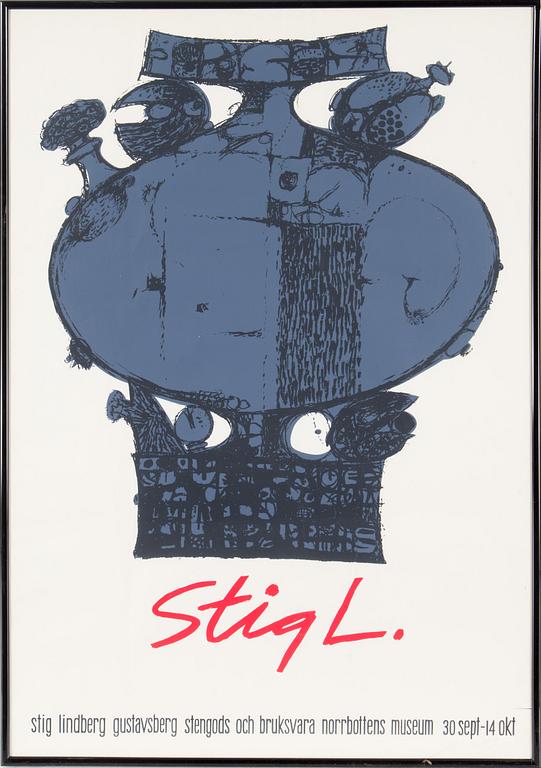 STIG LINDBERG, affisch, Gustavsberg, 1962.