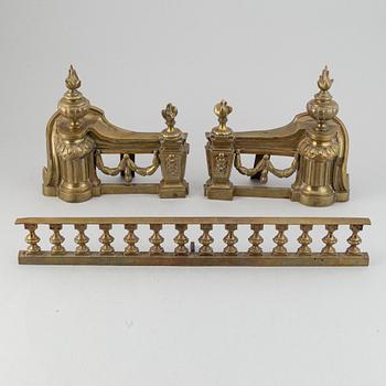 Brasgarnityr, mässing, 3 delad, empirestil, 1900-tal.