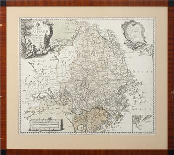 KARTA, Uppland, 1700-tal.