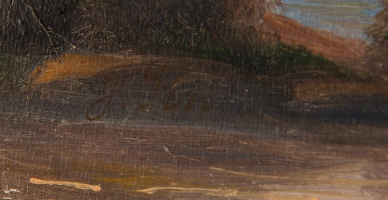 JOHAN KNUTSON, oil on board, signed.