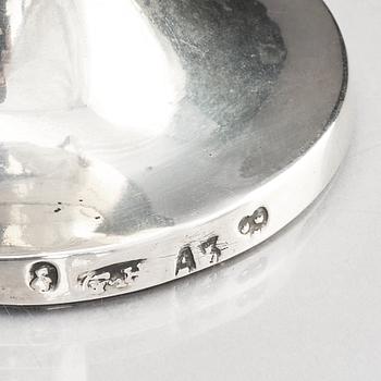 A Swedish parcel-gilt silver cream-jug, mark of Gustaf Hagström, Stockholm 1807.